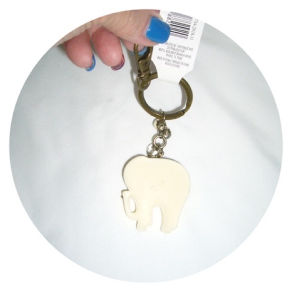 😎🐘 Embellished Elephant Key Ring Purse Charm - Picture 2 of 2